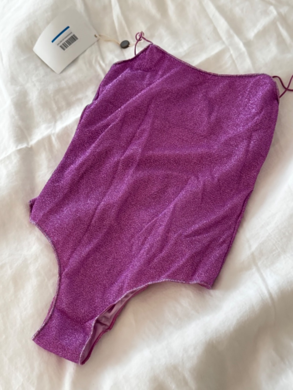 NWT Oseree Lumiere Glitter Purple One-Piece Maillot Swimsuit M - Picture 11 of 13